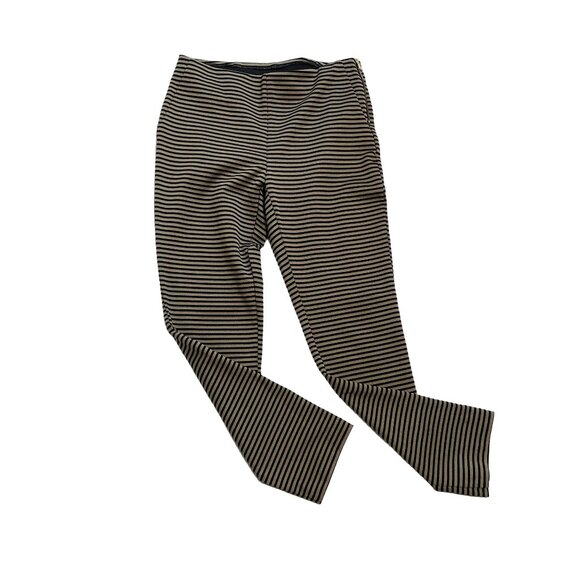 Chicos Black Label Ankle Pants Black Gold Stripes Size 0 US Size S u - Picture 9 of 12